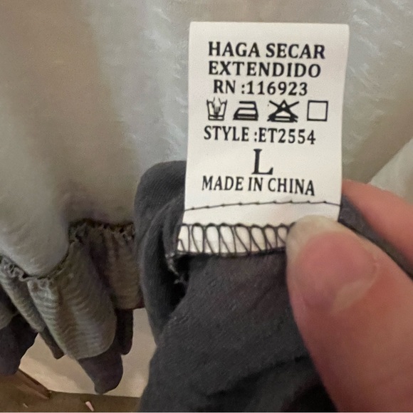 NWT Easel Tansy Tank layering tunic large sleeveless white with gray ruffles - Picture 6 of 8